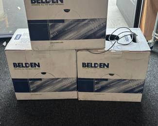 Lot of 3 Belden 8723 060 (CHR) Communication Cable Shielded 22 AWG 1000 Ft
