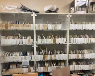 SMD Component Library Lot in Cabinet 0402 0603 0805 Reels Tantalum, Caps, Resistors