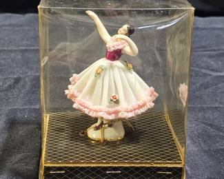 Vtg Dreseden German Porcelain Lace Ballerina
