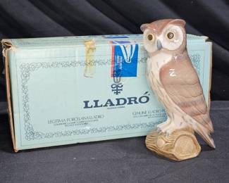 LLadro Short Eared Owl #5418 Porcelain Figurine
