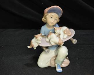 Retired Lladró #7623 "Little Riders" Figurine
