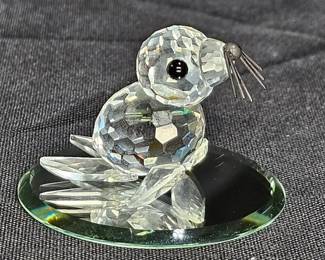  Retired Swarovski Crystal Miniature Seal
