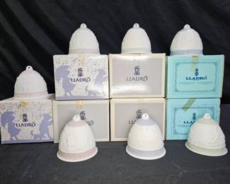 7 Lladró Christmaas Bells - Retired
