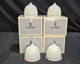 4 Lladró Bell Ornaments - all 4 seasons!
