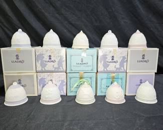 10 Lladró Christmaas Bells 1987 - 1996
