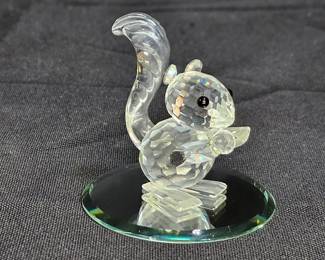 Retired Swarovski Crystal Squirrel Figurine
