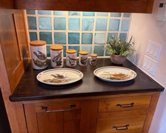 A few pieces of the large collection of Portmerion Birds and Botanic Garden