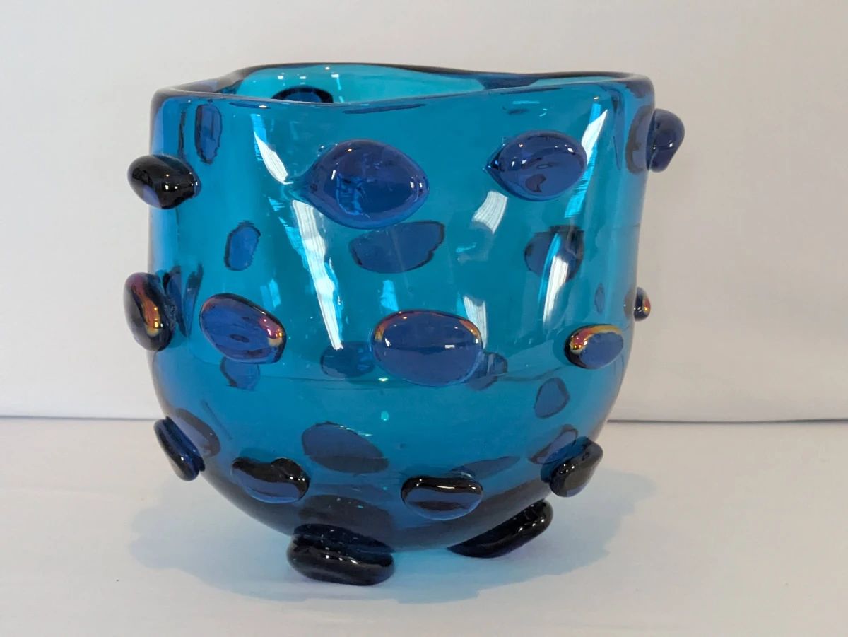 Blenko 'Blob' blue base