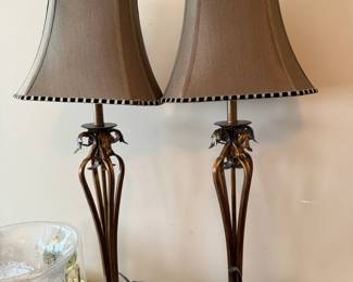 #22	Pair of Tall Buffet Lamps - 38" Tall	 $75.00 			