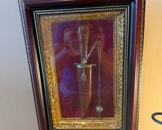#55	Framed Dagger in Shadow Box - 9x13	 $45.00 			