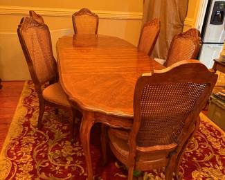 #8	Hibriten Dining table with 6 chairs 2 leafs 63-99x42x29	 $225.00 			