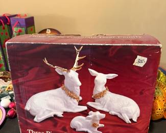#62	Three Piece Procelain Deer Family in Box	 $35.00 			