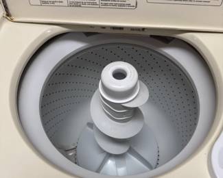#81	Kenmore Almond Color Washer and Dryer w/agitator and hamper front Dryer	 $200.00 			