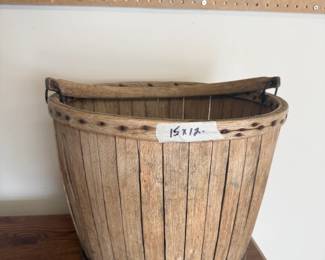 #84	Wooden Apple Basket  - 15x12	 $40.00 			