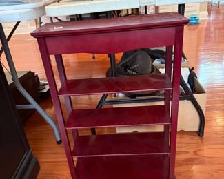 #21	4 Shelf Display Shelf (can be hung or on floor) - 18x7x27	 $25.00 			