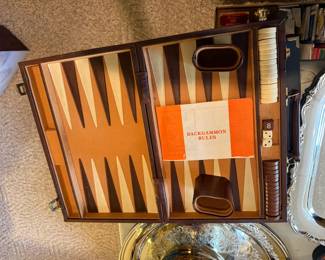 #72	Backgammon Set in Leather Case	 $30.00 			