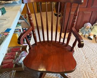 #58	Wood Spindle Back Desk Chair	 $30.00 			