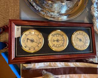 #69	Barometer, Thermometer and Humidity in Wood Framed Wall Unit	 $30.00 			