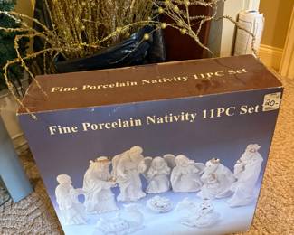 #67	Fine Porcelain Nativity Scene - 11 pc set	 $20.00 			