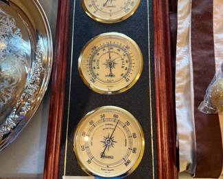 #69	Barometer, Thermometer and Humidity in Wood Framed Wall Unit	 $30.00 			