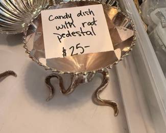 #142	Candy/Serving dish w/root Design Pedestal	 $25.00 			