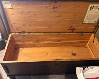 #59	Lane Cedar Chest (as is finish issues)  - 48x19x20	 $40.00 			