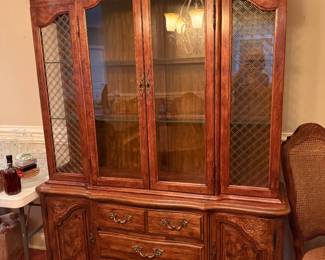 #9	Hibriten China cabinet with 3 drawer 2 wood doors 2 glass door 2 piece60x16x82	 $175.00 			