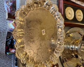 #70	Silverplated Heavy Serving Platter w/dual handles - 23" Long	 $30.00 			