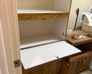 #79	Laminate Cabinet w/flip-down Front and 2 Doors - 30x15x76 (as is fininsh)	 $65.00 			