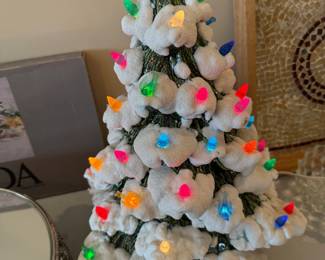 #24	Ceramic Christmas Tree (only missing top light) w/some bird shaped lights - 16" Tall	 $100.00 			