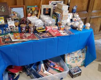 Baseball items. 
