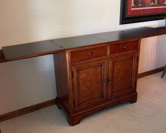 PRE-SALE AVAILABLE-Bar (has wheels for easy movement)   plus sales tax.  Thomasville-Server/Buffet-       W 42" closed 84" when open D 20" H 38.5"