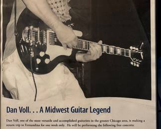 Vintage Dan Voll Guitar Legend Poster 