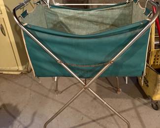 Vintage Folding Laundry Basket 