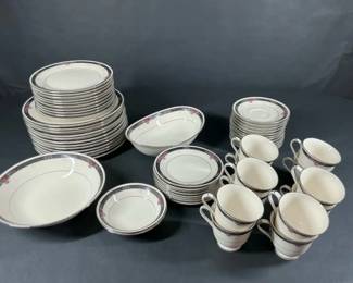 Noritake Ivory China Etienne 7260  Complete Service with Serving Pieces