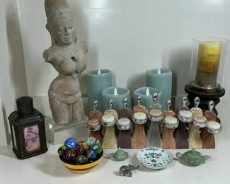 Eclectic Decorative Home Dcor Collection Bust, Candle Holders, Accent Pieces