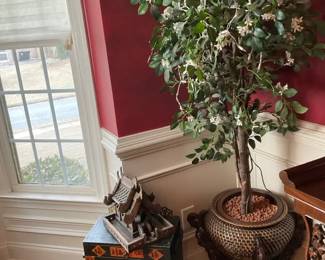 HandPainted Asian Style Accent Cabinet