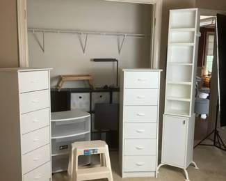 White Storage  Organization Furniture Dressers, Shelving  Cube Unit