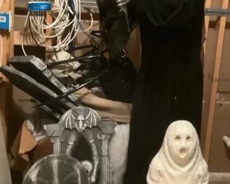 Halloween Decor With Ghosts, Goblins And Grim Reaper 