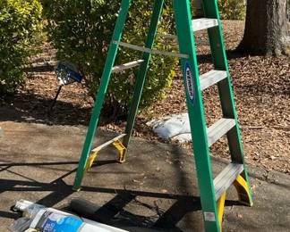 Werner Fiberglass Step Ladder  HeavyDuty Extension Ladder