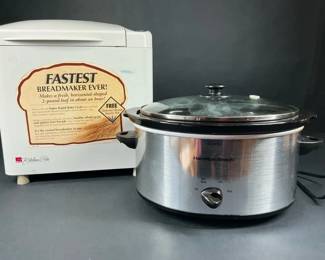 Hamilton Beach Slow Cooker Kitchen Pro Bread Maker  Both Working