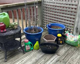 Large Glazed Ceramic Planters  Garden Bundle