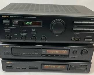 Onkyo Stereo Component Stack  Amplifier, Surround Processor  AM FM Tuner