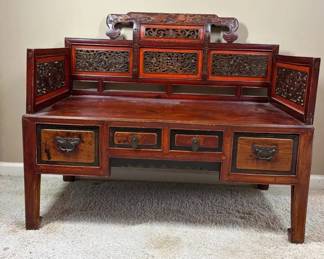 005 HandCarved Chinese Style Altar Console Table with Drawers