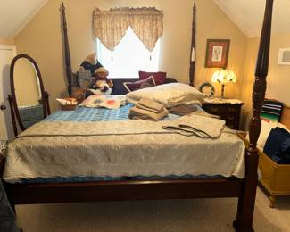 King bed with newer mattress
