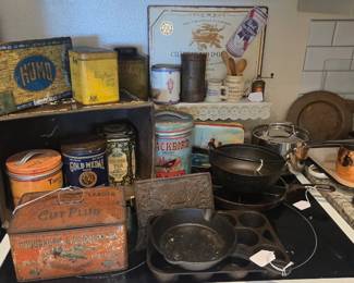 Old collectible tins