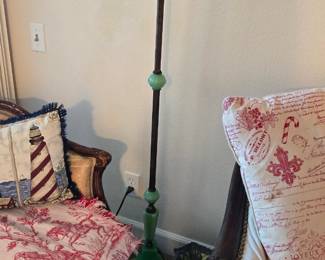 Antique jadeite floor lamp