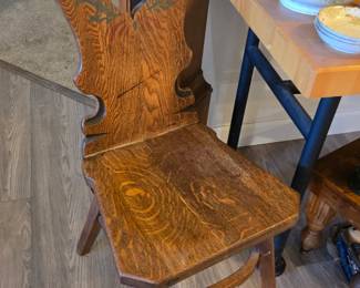 4 vintage Brutalist dining chairs