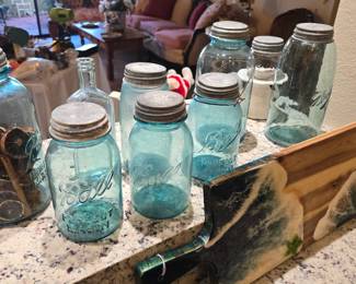 Old Ball jars, zinc lids