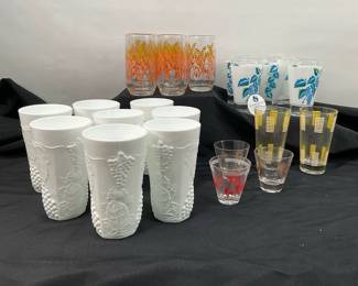 Vintage Milk Glass Cooler Set & More